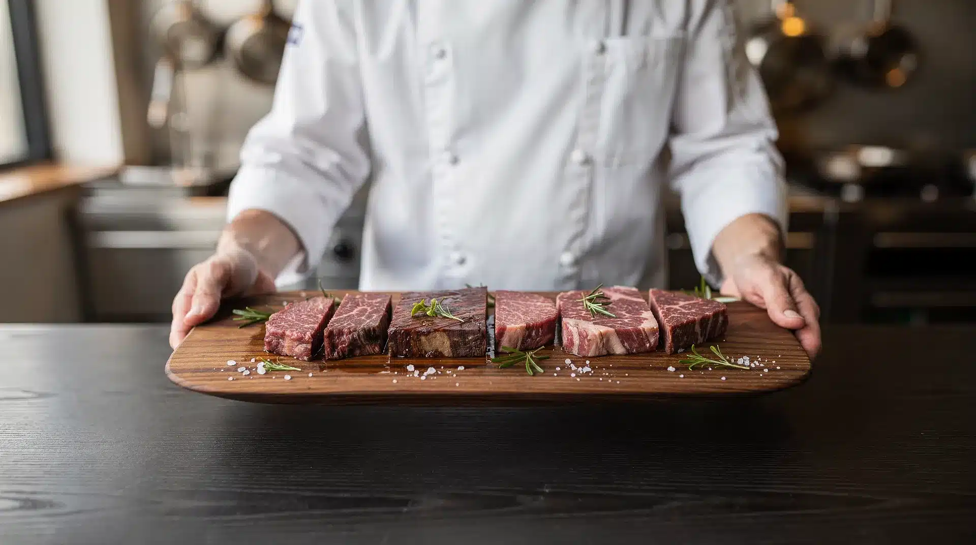 The Wagyu Chuck Flap Tail is pulled from the transitional sweet spot between the chuck